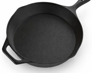 12" Pre-Seasoned Cast Iron Skillets, 2 Handles 4L Non-Stick Frying Pan, Oven & Induction Compatible for Steaks & Meats